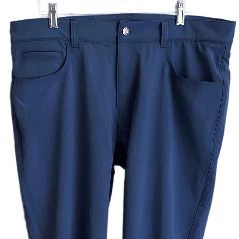 Peter Millar Crown Crafted Golf Pants 5 Pocket Size Medium Blue